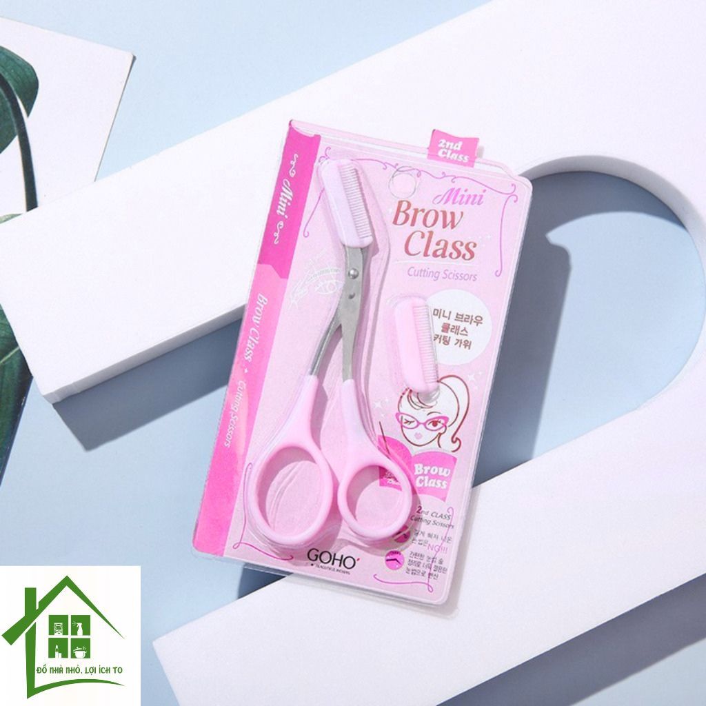 Kéo Cắt Tỉa Chân Mày Mini Brow Class kèm lược mini Chải và tỉa lông mày tiện lợi