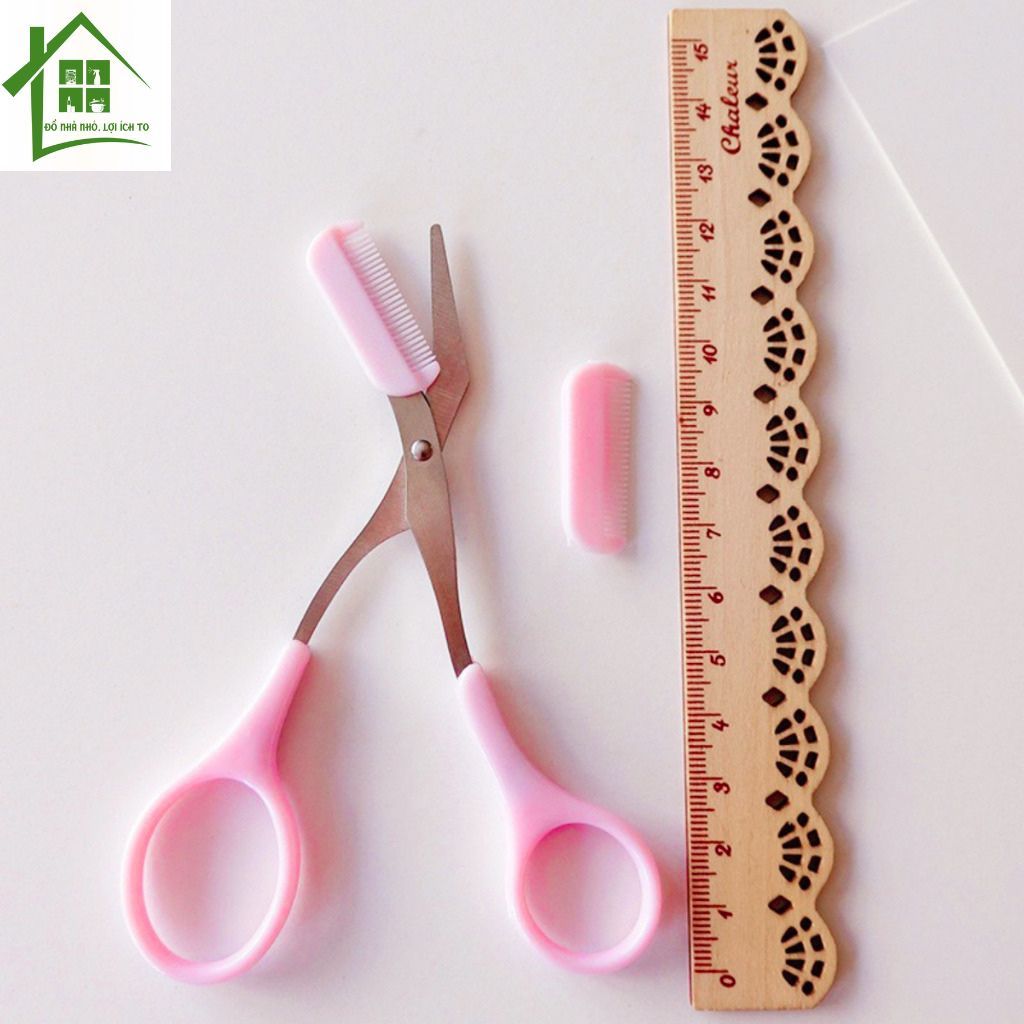 Kéo Cắt Tỉa Chân Mày Mini Brow Class kèm lược mini Chải và tỉa lông mày tiện lợi