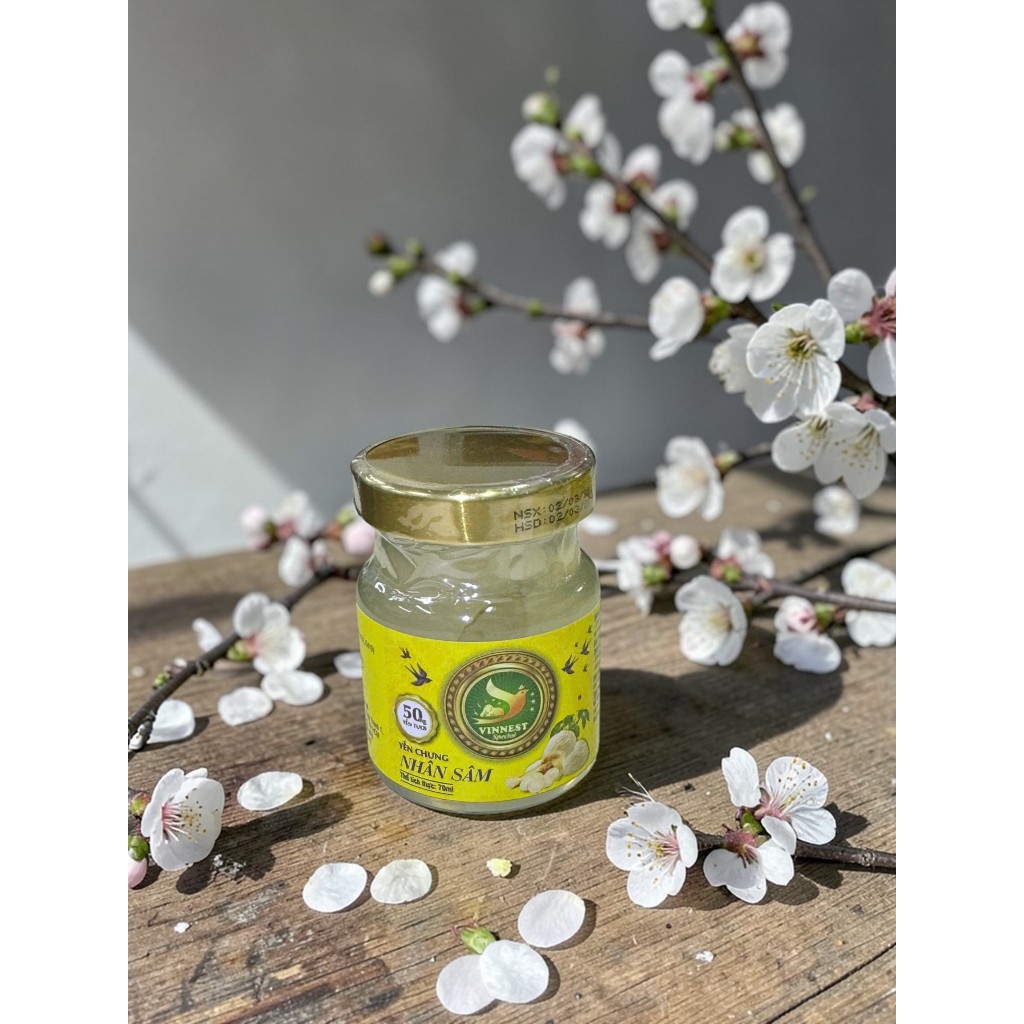Yến Tươi Nhân Sâm VINNEST SPECIAL 50mg (Hộp 6 Lọ 70ml) - Yến Chưng Thơm Ngon Bổ Dưỡng Tốt Sức Khoẻ