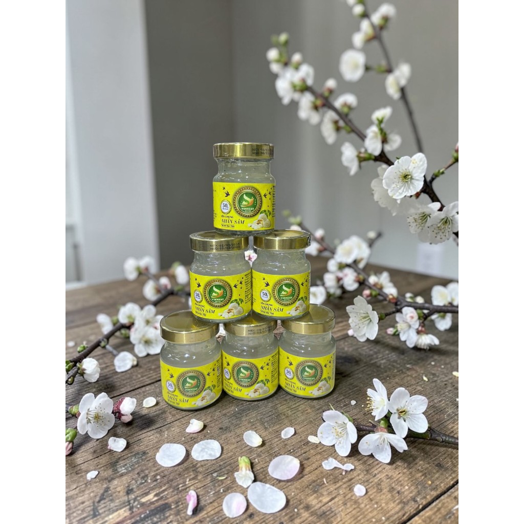 Yến Tươi Nhân Sâm VINNEST SPECIAL 50mg (Hộp 6 Lọ 70ml) - Yến Chưng Thơm Ngon Bổ Dưỡng Tốt Sức Khoẻ