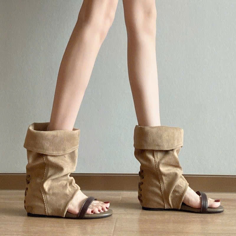 (Sẵn kaki 36) Dép Sandal Đế Xuồng Ẩn, Sandal Một Quai Hở Mũi Cá Tính 2026