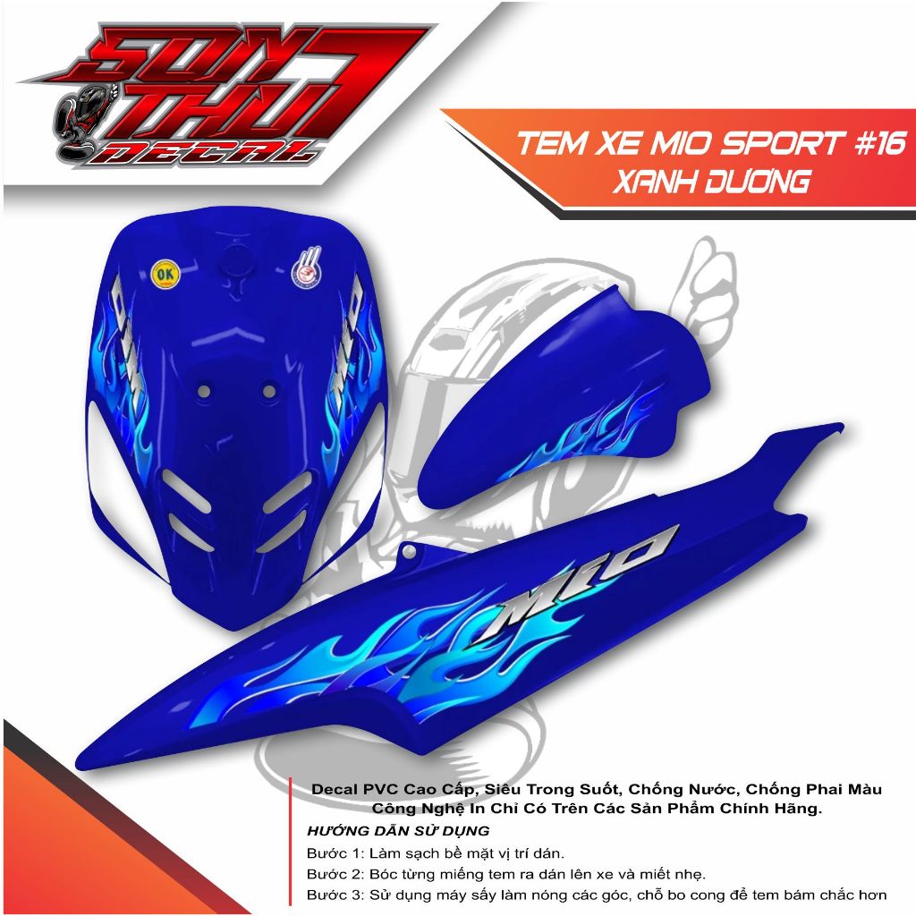 TEM XE MIO SPORT #16 (CHẤT LƯỢNG CAO - SẮC NÉT)