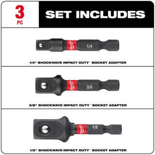Đầu chuyển vít sang bulông 3 cái | 1 mũi bắt vít PH2-65mm Milwaukee Đầu chuyển 48-32-5033+48-32-4361