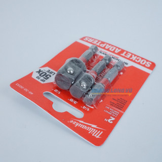 Đầu chuyển vít sang bulông 3 cái | 1 mũi bắt vít PH2-65mm Milwaukee Đầu chuyển 48-32-5033+48-32-4361