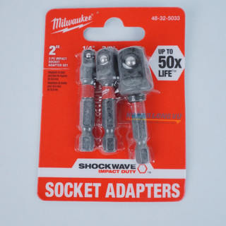 Bộ đầu chuyển vít sang bulong đầu 1/2 1/4 3/8 inch Milwaukee 48-32-5033