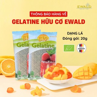 Gelatin Hữu Cơ Dạng Lá 20 gram - nhập Đức