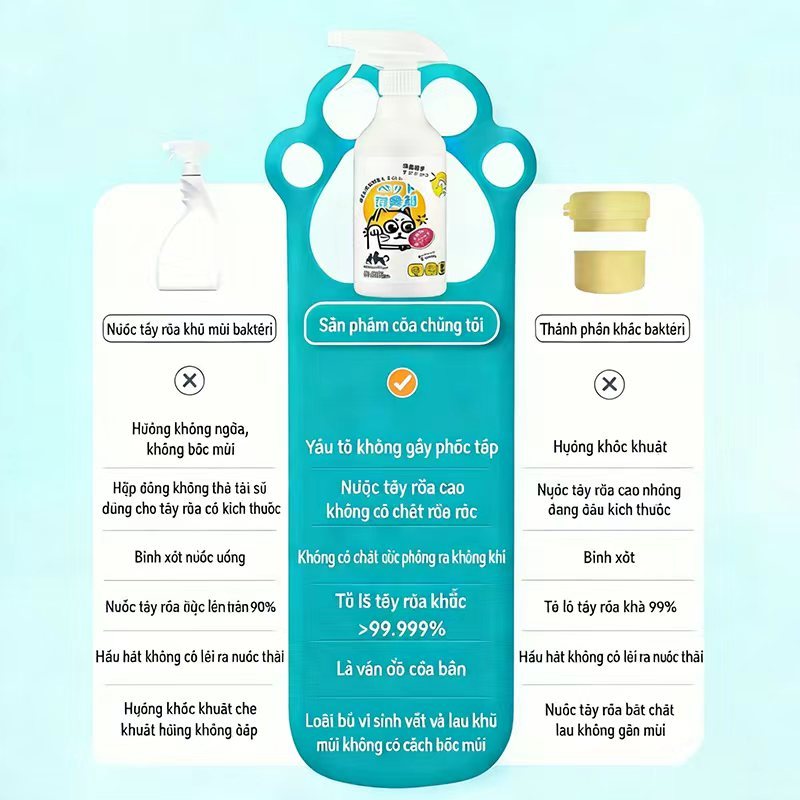 Không gian sạch mùi xịt khử mùi thú cưng, dùng cho lồng thú, phòng kín, khu nuôi thú - mua 1 tặng 1