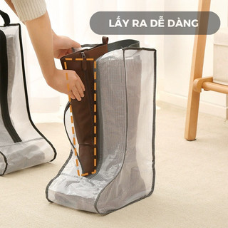 Túi đựng giày boots trong suốt HomieTech, túi xách bảo quản boots dài boots ngắn chống bụi chống nước