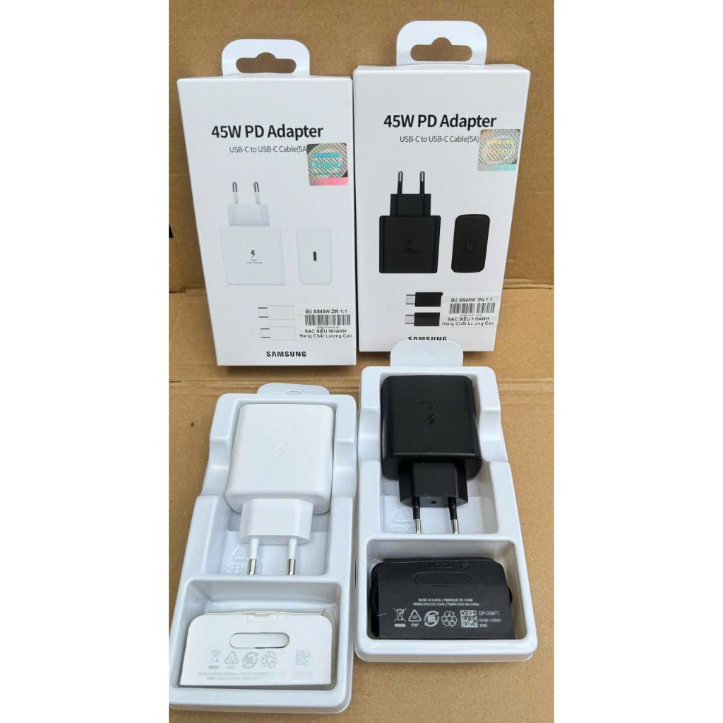 Bộ Sạc Nhanh 45W Chuẩn Zin Máy Sạc Siêu Nhanh Type C To Type C Cho Dòng Note, S Ultra Bảo Hành 6 Tháng