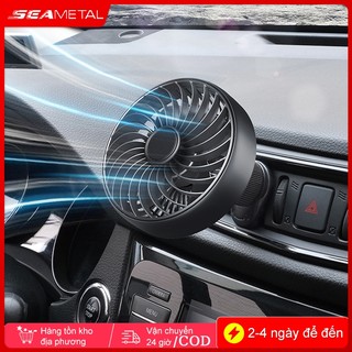SEAMETAL 360° Quạt Xoay Ô Tô Quạt Thoát Khí 3 Tốc Độ Có Thể Điều Chỉnh Làm Mát Gió Ô Tô Lỗ Thông Khí Điều Hòa Quạt Lạnh