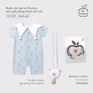 Body cộc tay La Pomme họa tiết xinh xắn bé trai - bé gái