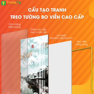 Tranh Tráng Gương Laminate - Treo Tường Chữ Thư Pháp - Đức Nhẫn Hiếu (Bộ 3 Tấm)