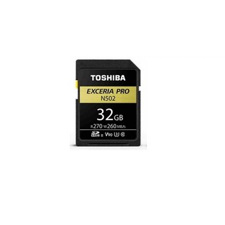 Thẻ nhớ Máy ảnh SDHC Toshiba Exceria Pro N502 32GB UHS-II U3 8K V90 - Đọc 270MB/s, Ghi 260MB/s