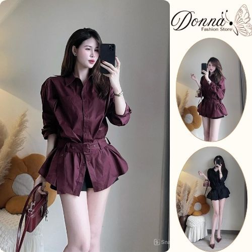 Váy nữ Dona HCOM25325, Đầm nữ mini phong cách trẻ trung năng động chất vải mền mại