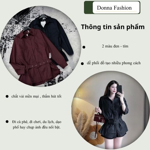 Váy nữ Dona HCOM25325, Đầm nữ mini phong cách trẻ trung năng động chất vải mền mại