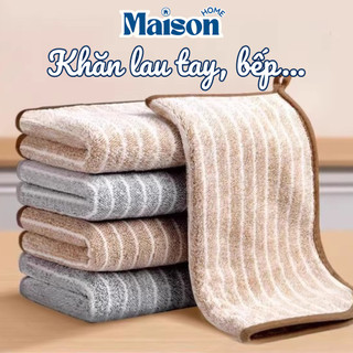 Combo 10 Khăn Lau Bếp MAISON Thấm Hút Nước Nhanh, Mềm Mịn, Dùng Lau Bàn, Lau Bếp & Rửa Chén
