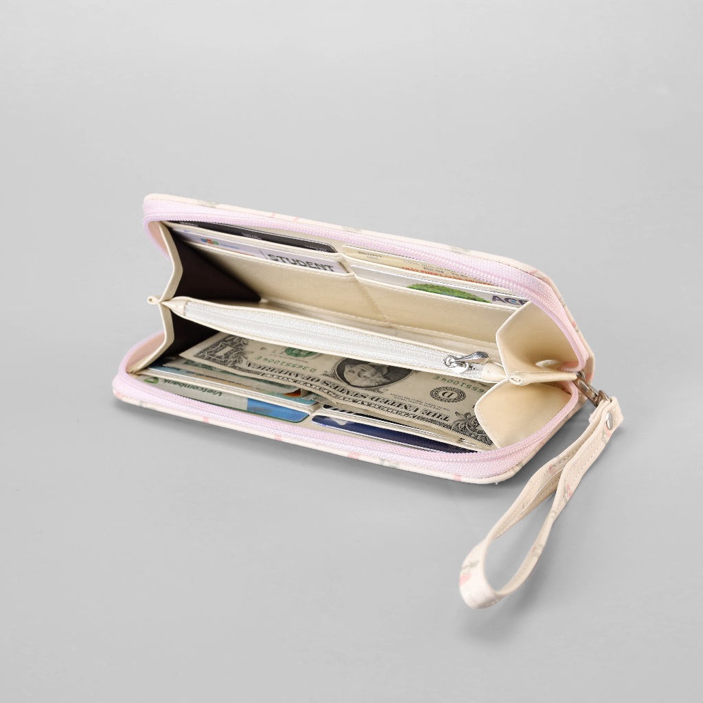 Ví Dài Cầm Tay DORIS Da PU Bóp Quai Xách Đựng Tiền Thẻ Nam Nữ Nhiều Ngăn | Mi Midori
