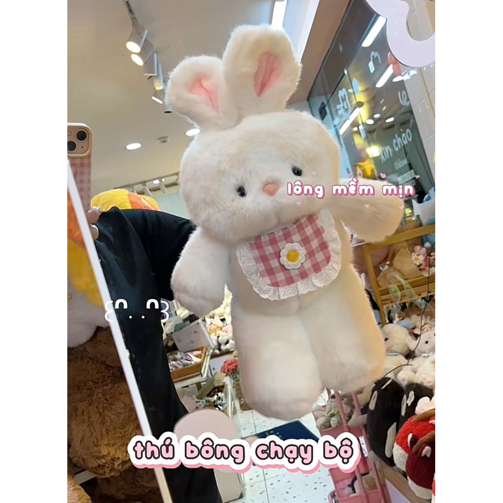 Gấu Thú Bông Đeo Yếm Animal Đi Chạy Bộ Thỏ Voi Mèo Heo Gấu Teddy Quà Tặng Độc Đáo Lông Xù Siêu Mềm Mịn Siêu Dễ Thương