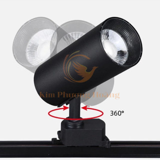 Đèn rọi ray công suất 20W 30W xoay 360 độ, đèn chiếu điểm thanh ray vỏ hợp kim nhôm, BH 2 năm
