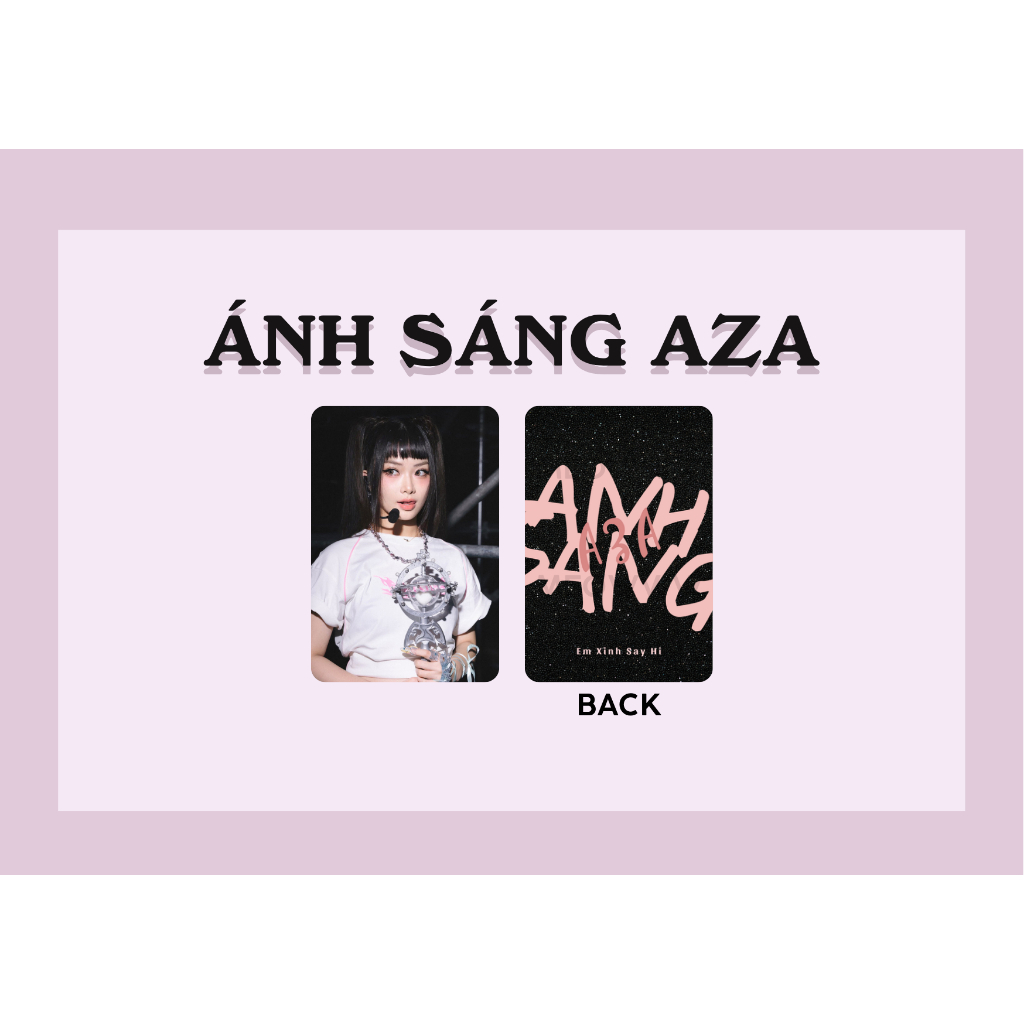 Set Card Bo Góc Ánh Sáng AZA - Em Xinh Say Hi 2025