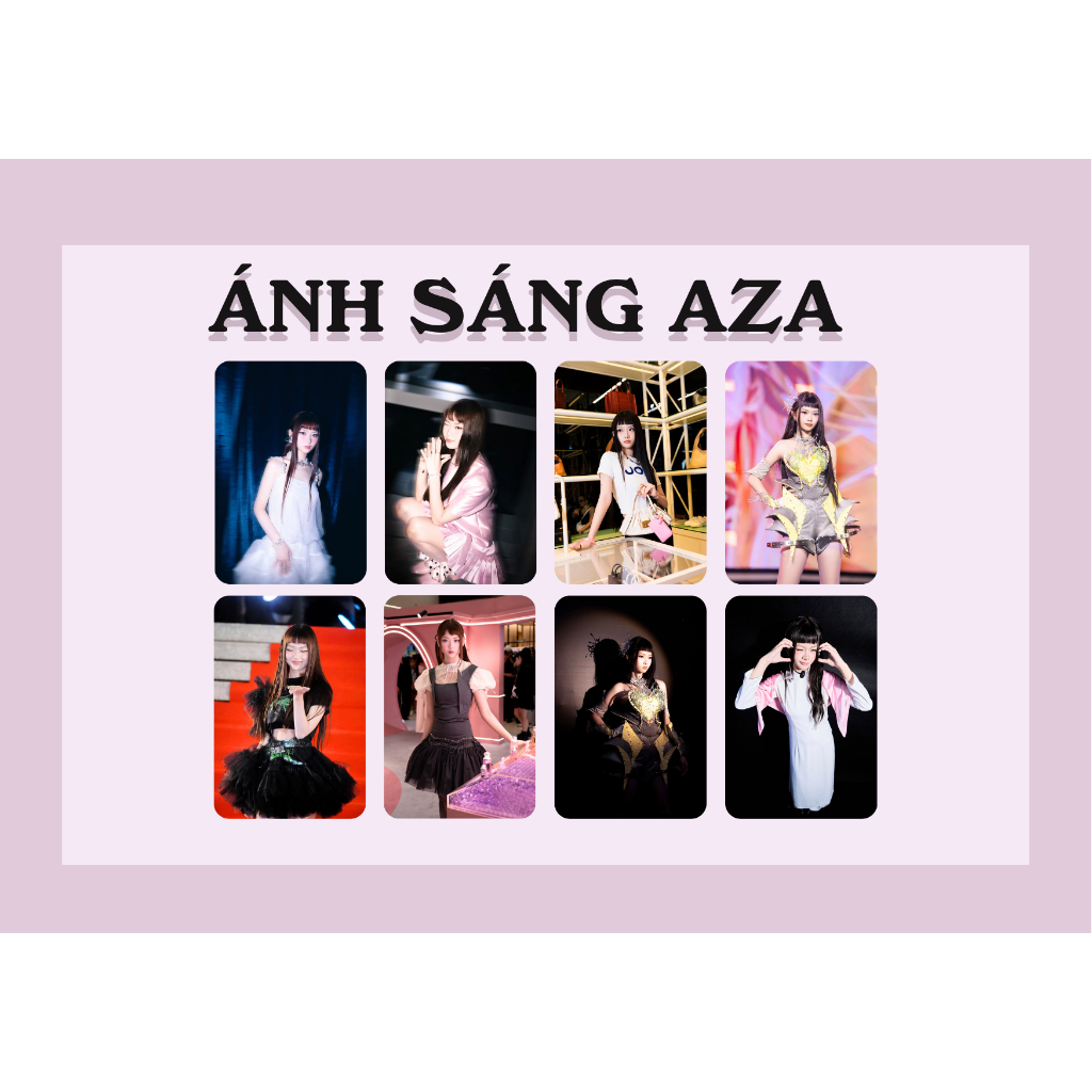 Set Card Bo Góc Ánh Sáng AZA - Em Xinh Say Hi 2025