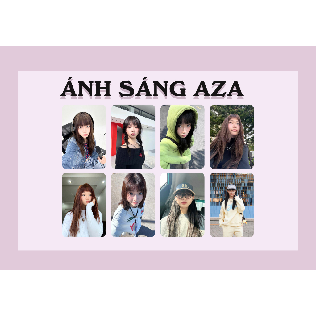 Set Card Bo Góc Ánh Sáng AZA - Em Xinh Say Hi 2025