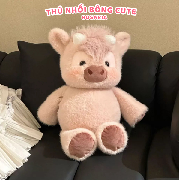 Gấu bông chú bò Sugaodi 40cm – Thú nhồi bông cao cấp mềm mịn, gấu bò sữa dễ thương quà tặng