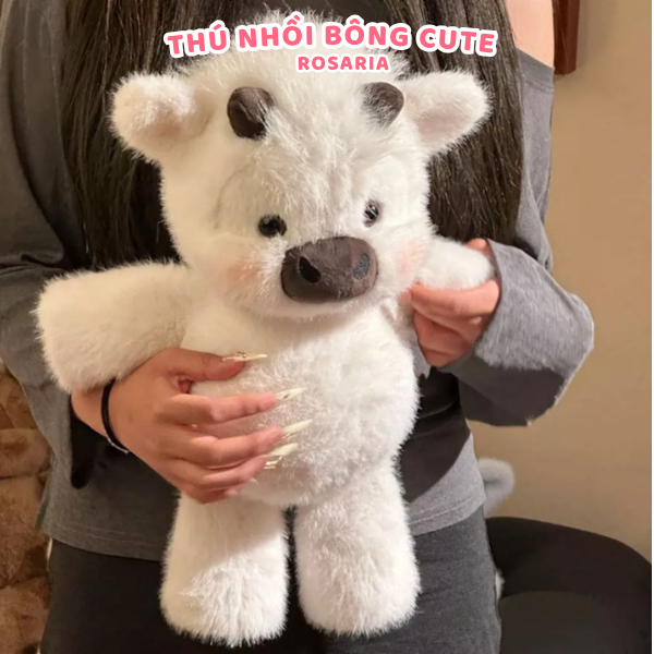 Gấu bông chú bò Sugaodi 40cm – Thú nhồi bông cao cấp mềm mịn, gấu bò sữa dễ thương quà tặng