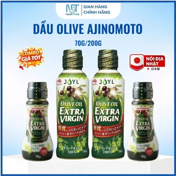 Dầu Olive Ajinomoto/J-Oyl Nhật Bản - Dầu Oliu Ép Lạnh Nguyên Chất 100% An Toàn Cho Bé Từ 6 Tháng