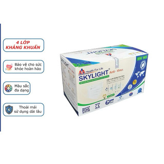 Khẩu trang y tế 4 lớp cao cấp - Bảo vệ khỏi khói bụi và vi khuẩn (Hộp 50 cái) - Mẫu ngẫu nhiên
