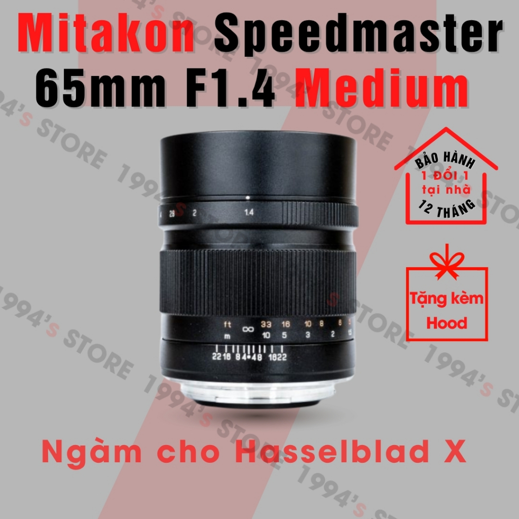 Ống kính Mitakon Zhongyi Speedmaster 65mm F1.4 Medium Format dành