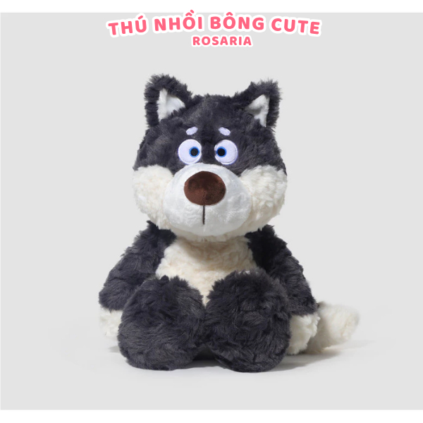 Gấu Bông Sói xám Jooki Cao Cấp. Thú bông con Sói làm quà tặng đáng yêu 40cm - GẤU BÔNG XINH ROSARIA