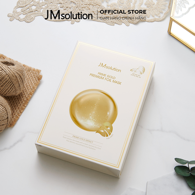 Mặt Nạ JMsolution Prime Gold Premium Foil 30ml - Hỗ Trợ Nuôi Dưỡng Và Săn Chắc Da - Chính Hãng