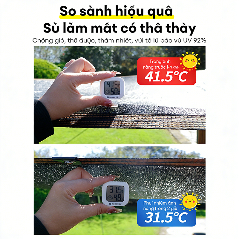 Lưới Che Nắng Chống Tia UV 85% Bạt Che Nắng Mái Hiên Ngoài Trời Lưới Chống Nắng Cho Cây Che Nắng Ô Tô Đa Năng