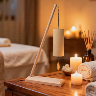 giá treo kệ treo chuông gió tre phong thuỷ decor trang trí