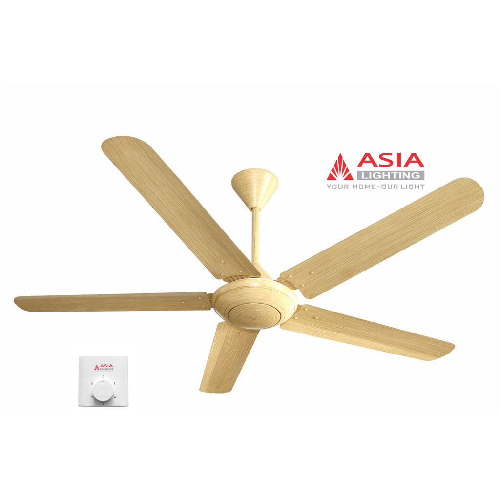 [Chính Hãng] Quạt Trần 5 Cánh(Cao Cấp) Asia QT-06 80W, Động Cơ AC 100% Lõi Đồng, BH24 Tháng