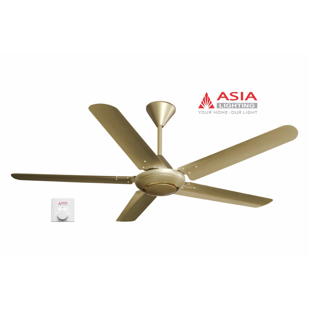 [Chính Hãng] Quạt Trần 5 Cánh(Cao Cấp) Asia QT-06 80W, Động Cơ AC 100% Lõi Đồng, BH24 Tháng