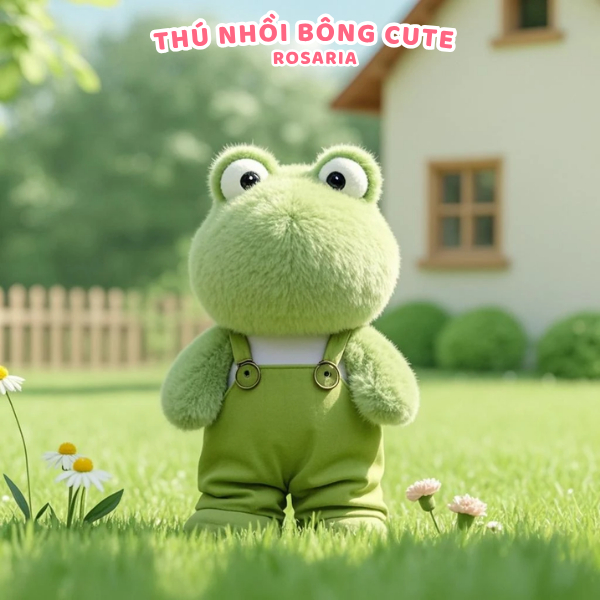 Gấu Bông Jooki Chính Hãng 31cm, Thú Nhồi Bông Heo hồng, Mèo vàng, Voi xanh,... mặc yếm cao cấp