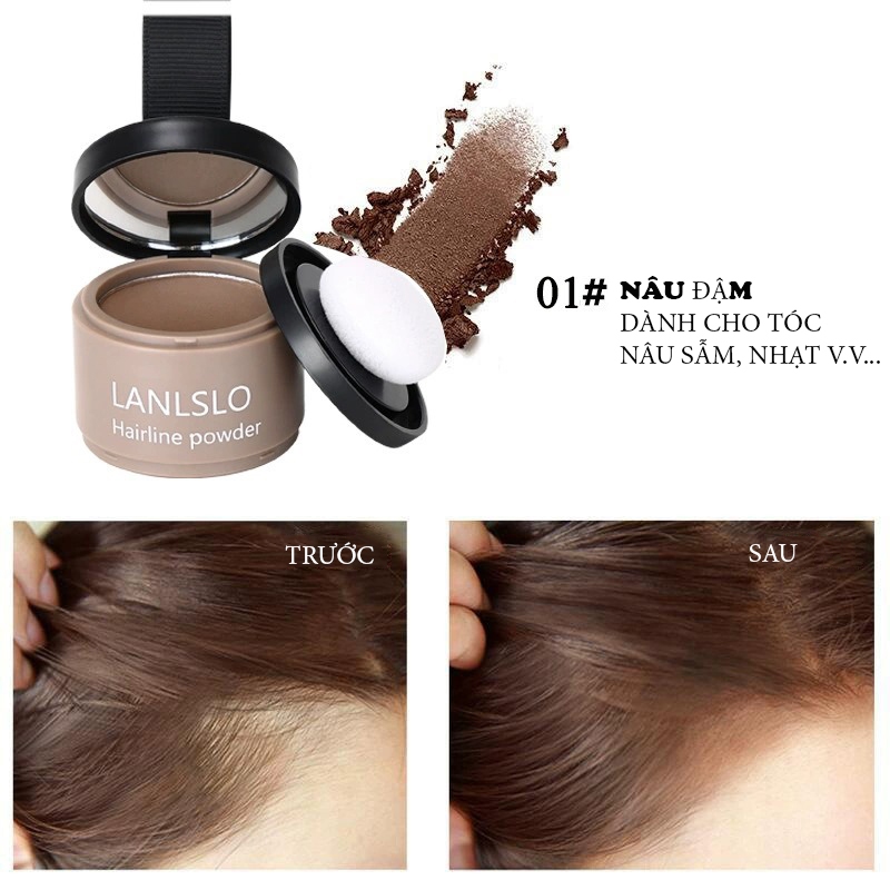 Phấn che hói tóc, che tóc thưa tức thì, phấn che chân tóc, bột phủ tóc tự nhiên | che bạc, không lộ, chống nước, lâu trô
