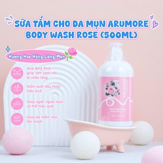 Sữa Tắm Cho Da Mụn Arumore AHA BHA PHA Body Wash 500ml AB Beauty World Sản Phẩm Chính Hãng