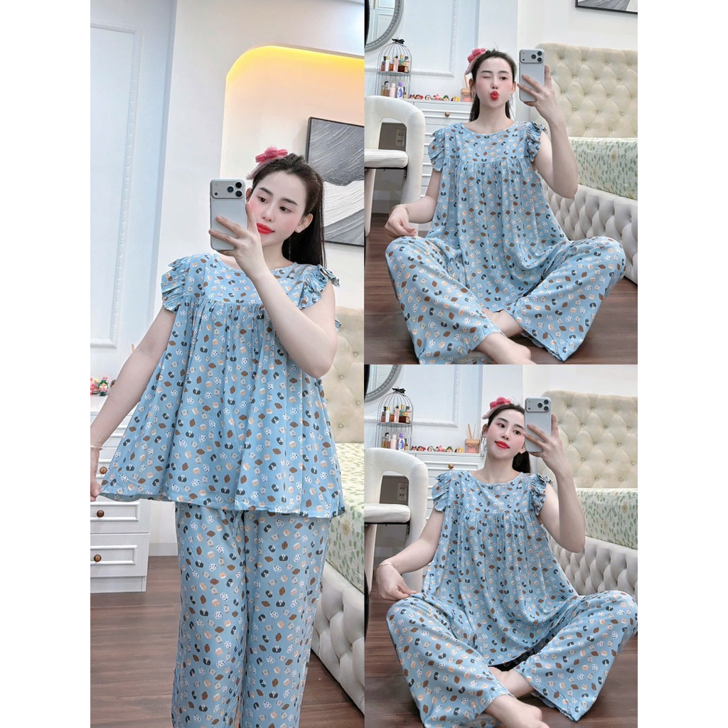 Bộ Tole Cánh Tiên Nhà CM Quần Dài Xinh