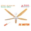 Quạt Trần,Quạt Trần Phòng Khách(Cao Cấp) 5 Cánh ASIA QT-15 40W,Động Cơ DC 5 cấp độ gió,Cánh Nhựa ABS,BH 24T