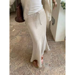 𝗖𝗮𝗿𝗮 𝗦et - |LY LINEN| - Chân váy Linen đuôi cá + Áo sơ mi