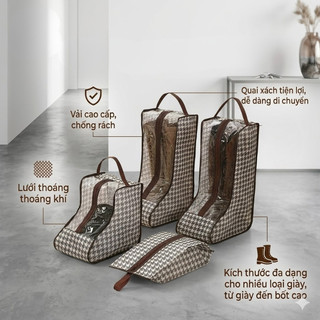 Túi đựng giày boot HomieTech chống thấm nước có quai xách, túi bảo quản giày boot chống ẩm mốc, bụi bẩn, côn trùng