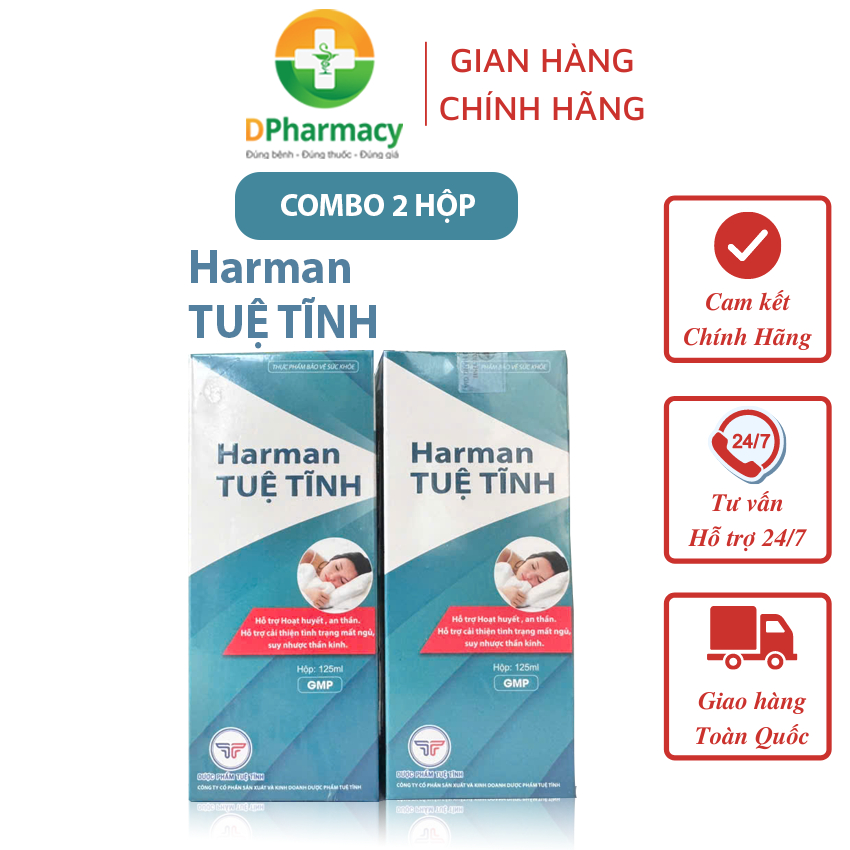 [COMBO 2 HỘP ]Siro Ngủ Ngon Harman TUỆ TĨNH, Hỗ Trợ Cải Thiện Tình Trạng Mất Ngủ, Ngủ Không Sâu Giấc