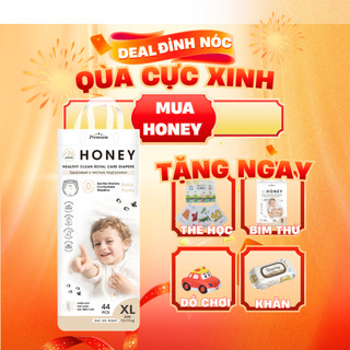 [KO QUÀ] Bỉm/Tã dán Honey Premium Tơ Tằm Mới Sợi Siêu Mềm Mỏng Và Thấm Hút Đủ Size Cho Bé