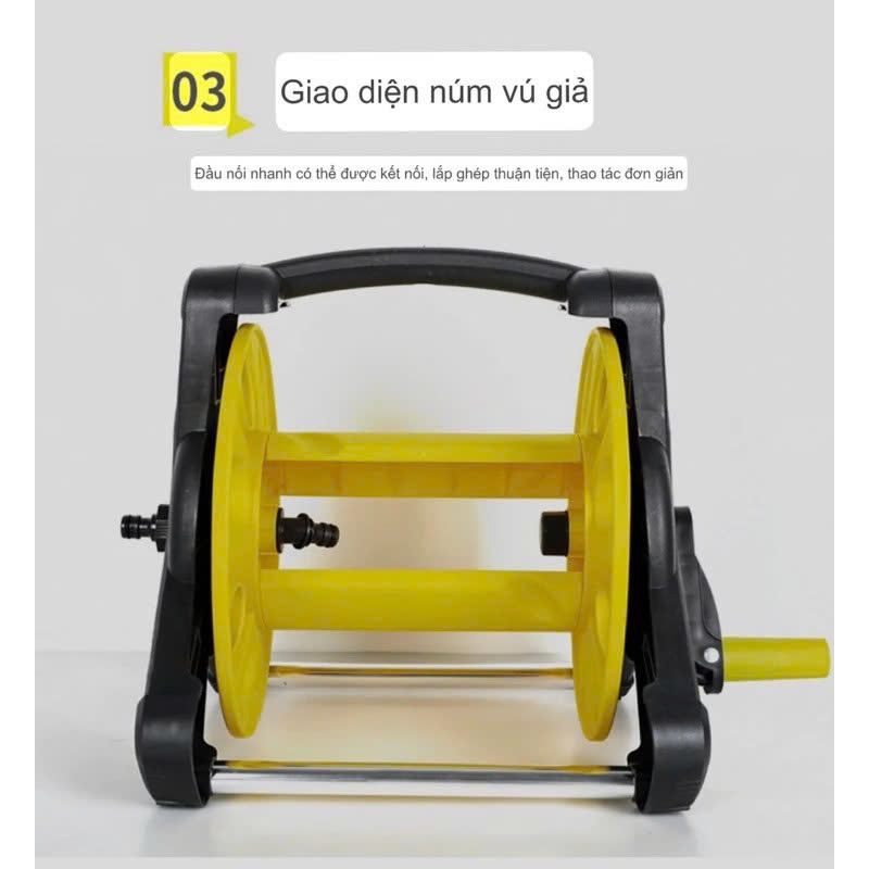 Bộ vòi tưới cây, rửa xe ROLO MY NHAN chiều dài từ 10m đến 35m, vòi nhiều chế độ phun, dây 04 lớp bao gồm rulo cuốn dây