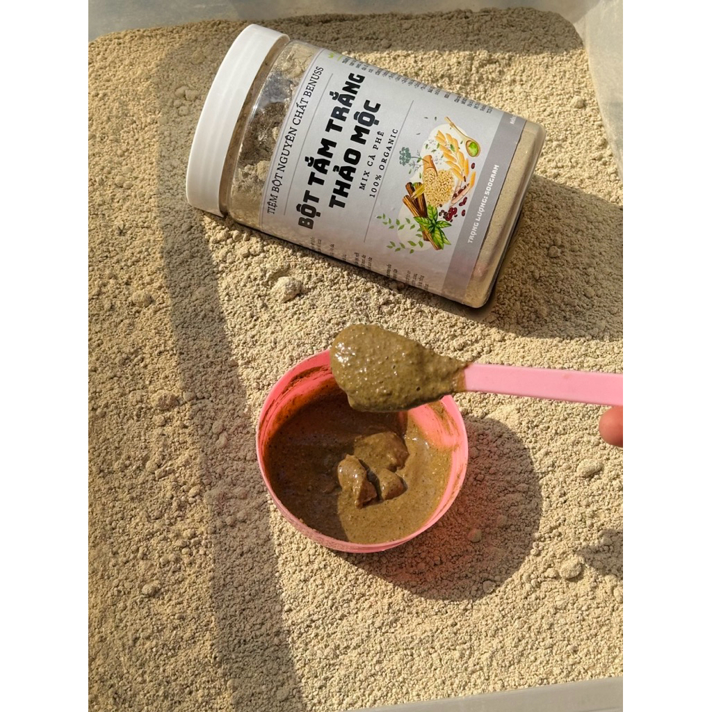 Bột Tắm Trắng Thảo Mộc Cà Phê Benuss 500gram