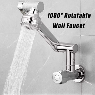 Vòi rửa bát gắn tường 1 dây lạnh bóng xoay 720 thuận tiện sử dụng, rễ ràng lắp đặt