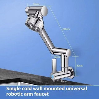 Vòi rửa bát gắn tường 1 dây lạnh bóng xoay 720 thuận tiện sử dụng, rễ ràng lắp đặt